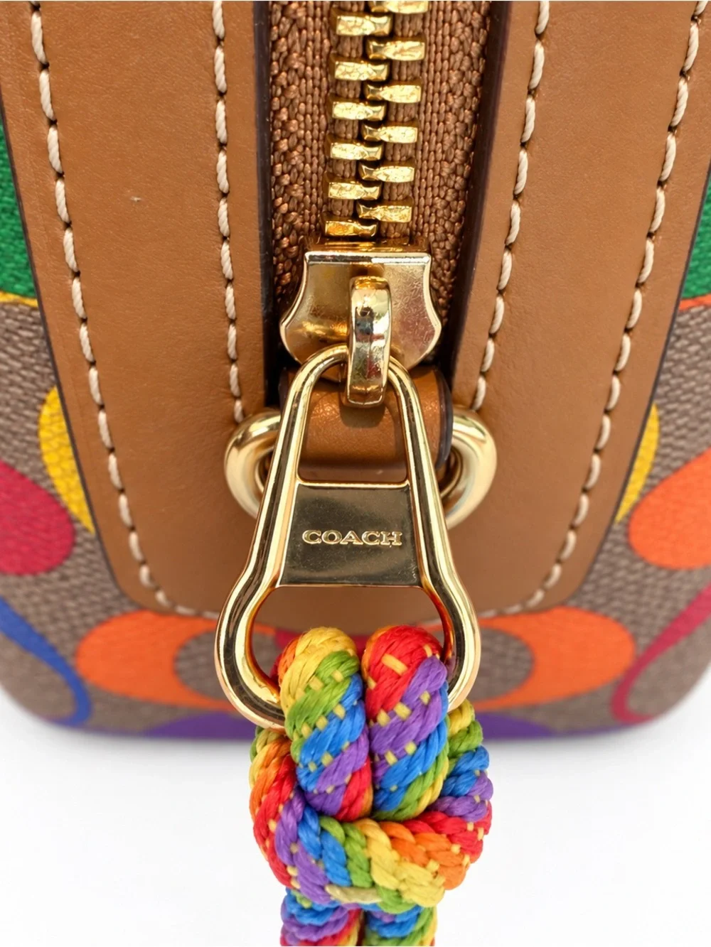 Coach Rainbow Pride Signature C Satchel Crossbody Authentic